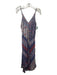 Velvet Size M Blue & Red Cotton Spaghetti Strap Semi Sheer Floral Paisley Dress Blue & Red / M