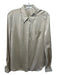 Equipment Size M Beige Silk Collared Button Up Long Sleeve Breast Pocket Top Beige / M