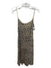 Equipment Size S Beige & Black Silk Animal Print Spaghetti Strap Slip Dress Beige & Black / S