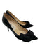 Jimmy Choo Shoe Size 36 Black Patent & Satin Pointed Toe Closed Heel Bow Pumps Black / 36