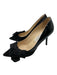 Jimmy Choo Shoe Size 36 Black Patent & Satin Pointed Toe Closed Heel Bow Pumps Black / 36