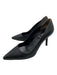 Fendi Shoe Size 36 Black Leather Pointed Toe Closed Heel Midi Pumps Black / 36