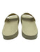 Jimmy Choo Shoe Size 37 Beige Rubber Open Toe & Heel Logo Slide Textured Sandals Beige / 37