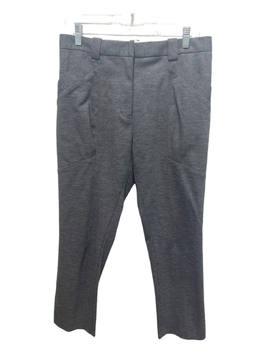 3.1 Phillip Lim Size 6 Gray Wool Blend Heathered Mid Rise Tapered Pants Gray / 6