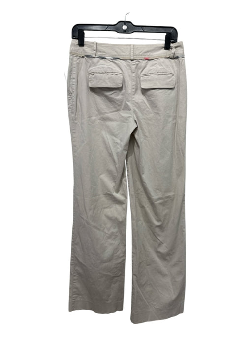 Burberry Size 4 Beige Cotton Low Rise Wide Leg Pants Beige / 4