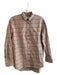 Madewell Size XS Taupe & Multi Cotton Collared Button Down Plaid Flannel Top Taupe & Multi / XS