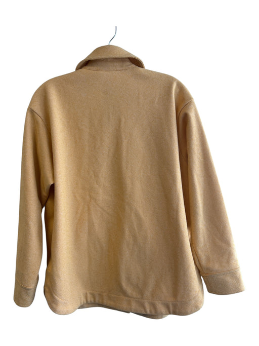 Madewell Size XS Orange Polyester Felt Herringbone Collared Button Down Jacket Orange / XS