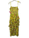 Alice + Olivia Size 6 Yellow, Green, Multi Polyester Sleeveless Floral Dress Yellow, Green, Multi / 6
