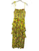 Alice + Olivia Size 6 Yellow, Green, Multi Polyester Sleeveless Floral Dress Yellow, Green, Multi / 6
