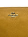 Coach Yellow Orange Pebbled Leather Wristlet Zip Close Wallets Yellow Orange