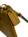 Coach Yellow Orange Pebbled Leather Wristlet Zip Close Wallets Yellow Orange
