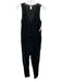 Zimmermann Size 0 Black Cotton Sleeveless Drawstring Waist Semi Sheer Jumpsuit Black / 0
