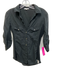 Standard James Perse Size 2 Black Cotton 3/4 Sleeve Button Up Collared Shirt Top Black / 2