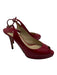 Jimmy Choo Shoe Size 37.5 Red Patent Leather Peep Toe Slingback Stiletto Pumps Red / 37.5