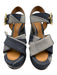 See By Chloe Shoe Size 37.5 Dark Blue & White Canvas Criss Cross Sandals Dark Blue & White / 37.5