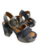 See By Chloe Shoe Size 37.5 Dark Blue & White Canvas Criss Cross Sandals Dark Blue & White / 37.5