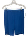 St. John Size 6/4 Blue Wool & Rayon Gold Buttons Blazer Elastic Waist Short Set Blue / 6/4