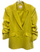 5a7 Cinq a Sept Size 4 Yellow Triacetate & Polyester Shoulder Pads Blazer Jacket Yellow / 4