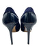 Jimmy Choo Shoe Size 38 Deep Navy Suede & Patent Leather Pointed Toe Pumps Deep Navy / 38