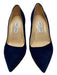 Jimmy Choo Shoe Size 38 Deep Navy Suede & Patent Leather Pointed Toe Pumps Deep Navy / 38