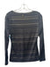 Escada Size S Black & Tan Polyester Lace Overlay Long Sleeve V Neck Top Black & Tan / S