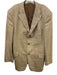 No Brand Made in Portugal Tan Wool Plaid 3 button Men's Blazer Tan / 46