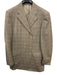 Canali Gray & Tan Wool Plaid 3 button Men's Suit Gray & Tan / 56