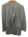 Zegna Navy Wool Blend Striped Men's Suit Navy / 56