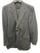 Canali Black & Gray Wool Striped 2 Button Men's Suit Black & Gray / 56