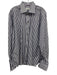 Eton Size 17 Purple & White Cotton Striped Button Up Men's Long Sleeve Shirt Purple & White / 17
