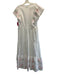 CROSBY by Mollie Burch Size S White, Pink & Green Cotton Ruffle Cap Sleeve Dress White, Pink & Green / S
