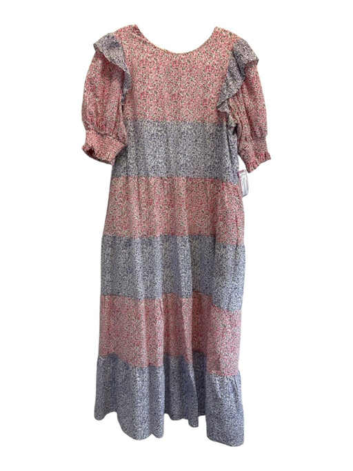 Hyacinth House Size S White, pink & purple Cotton Micro Floral Tie Back Dress White, pink & purple / S