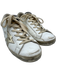 Golden Goose Shoe Size 39 White & Silver Leather Upper Distressed Sneakers White & Silver / 39