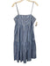 The Shirt Rochelle Behrens Size M Blue & White Cotton Spaghetti Strap Midi Dress Blue & White / M