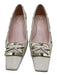 Roger Vivier Shoe Size 42 Off White Leather Pointed Square Toe Block Heel Pumps Off White / 42