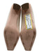 Roger Vivier Shoe Size 42 Off White Leather Pointed Square Toe Block Heel Pumps Off White / 42