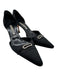 Manolo Blahnik Shoe Size 41.5 Black Leather Satin Crystal Embellished Pumps Black / 41.5