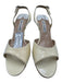 Manolo Blahnik Shoe Size 41.5 Off White Patent Leather Open Front Sandals Off White / 41.5