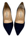 Manolo Blahnik Shoe Size 41.5 Navy Suede Pointed Toe Pumps Navy / 41.5