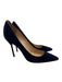 Manolo Blahnik Shoe Size 41.5 Navy Suede Pointed Toe Pumps Navy / 41.5