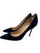 Manolo Blahnik Shoe Size 41.5 Navy Suede Pointed Toe Pumps Navy / 41.5