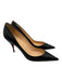 Christian Louboutin Shoe Size 41 Black Leather Pointed Toe Mid Heel Pumps Black / 41