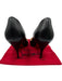 Christian Louboutin Shoe Size 41 Black Leather Pointed Toe Mid Heel Pumps Black / 41