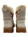Hunter Shoe Size 11 Cream & Red Fleece Round Toe Cord Detail Mid Calf Boots Cream & Red / 11