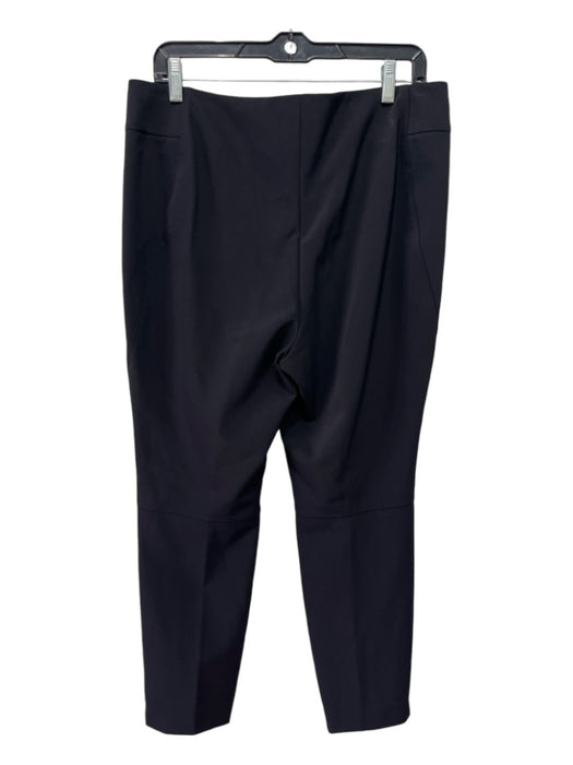 Lafayette 148 Size 12 Black Polyamide Hook & Zip Straight Trouser Pants Black / 12