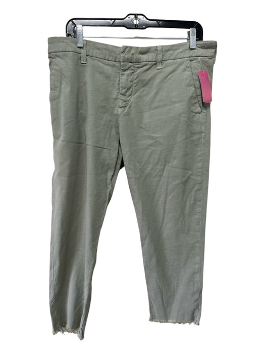 Frank & Eilen Size 10 Sage green Cotton & Flex Hook & Zip Slim Fit Trouser Pants Sage green / 10