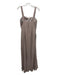 Azazie Size 6 Beige Polyester Sleeveless Back Zip Front Slit floor length Gown Beige / 6