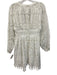 Alexis Size M White Polyester Back Zip Lace Tie Detail Dress White / M