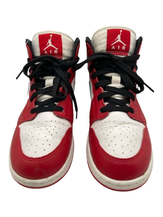 Nike Shoe Size 6.5 Red, White, Black Leather Perforated Air Jordan Sneakers Red, White, Black / 6.5