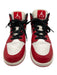 Nike Shoe Size 6.5 Red, White, Black Leather Perforated Air Jordan Sneakers Red, White, Black / 6.5